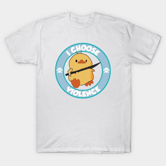 Funny Duck I Choose Violence <> Graphic Design T-Shirt by RajaSukses